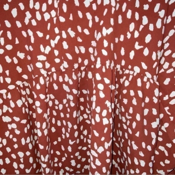 Entro Rust Red Dot Blouse - Picture 4 of 6